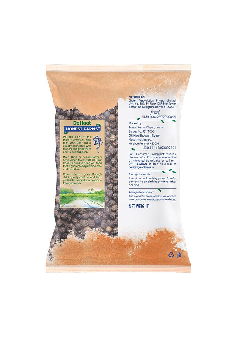 Dehaat Honest Farms Pesticide Free Black Pepper Whole 100 Gm.