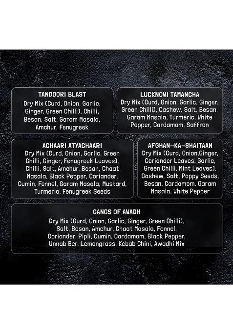 Kilrr Chicken Marination Masala Pack Of 15 (5 Flavours X 3) | Marinates 250G Per 1- Min Killer Marinade For Tikka, Tandoori Just Add Water & Oil All-Natural, No Preservatives Or Additives Gang