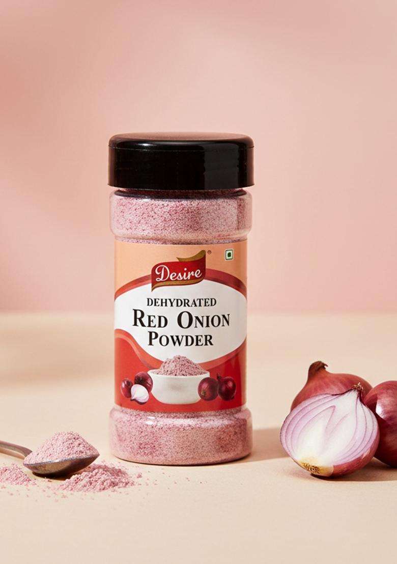 Desire Red Onion Powder 100 Gram |Pure & Natural Dehydrated | Ideal For Cooking, Seasoning Spices No Additives - Indya