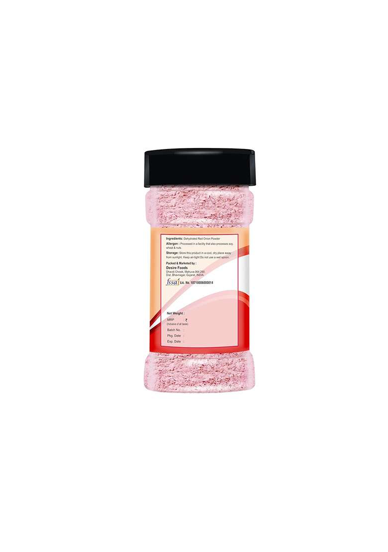 Desire Red Onion Powder 100 Gram |Pure & Natural Dehydrated | Ideal For Cooking, Seasoning Spices No Additives - Indya