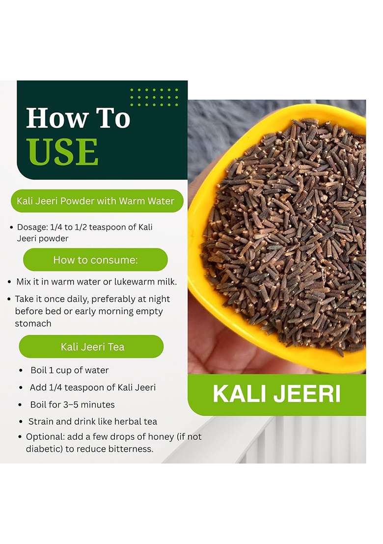 Brijbooti Kali Jiri 100 Gram - Kaali Kadwa Jeera Jeeri Natural Black Cumin Seed - Indya