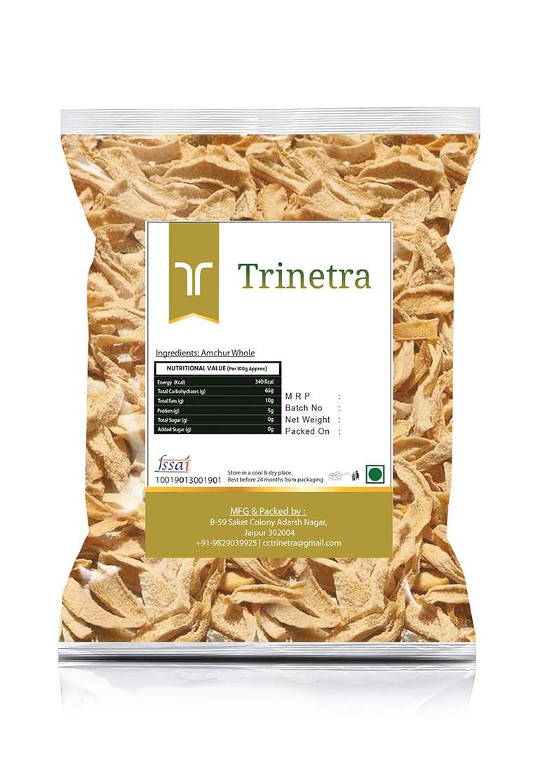 Trinetra Amchur Sabut (Dry Mango Slices) | Natural Tangy Spice For Indian Cooking 250G - Indya