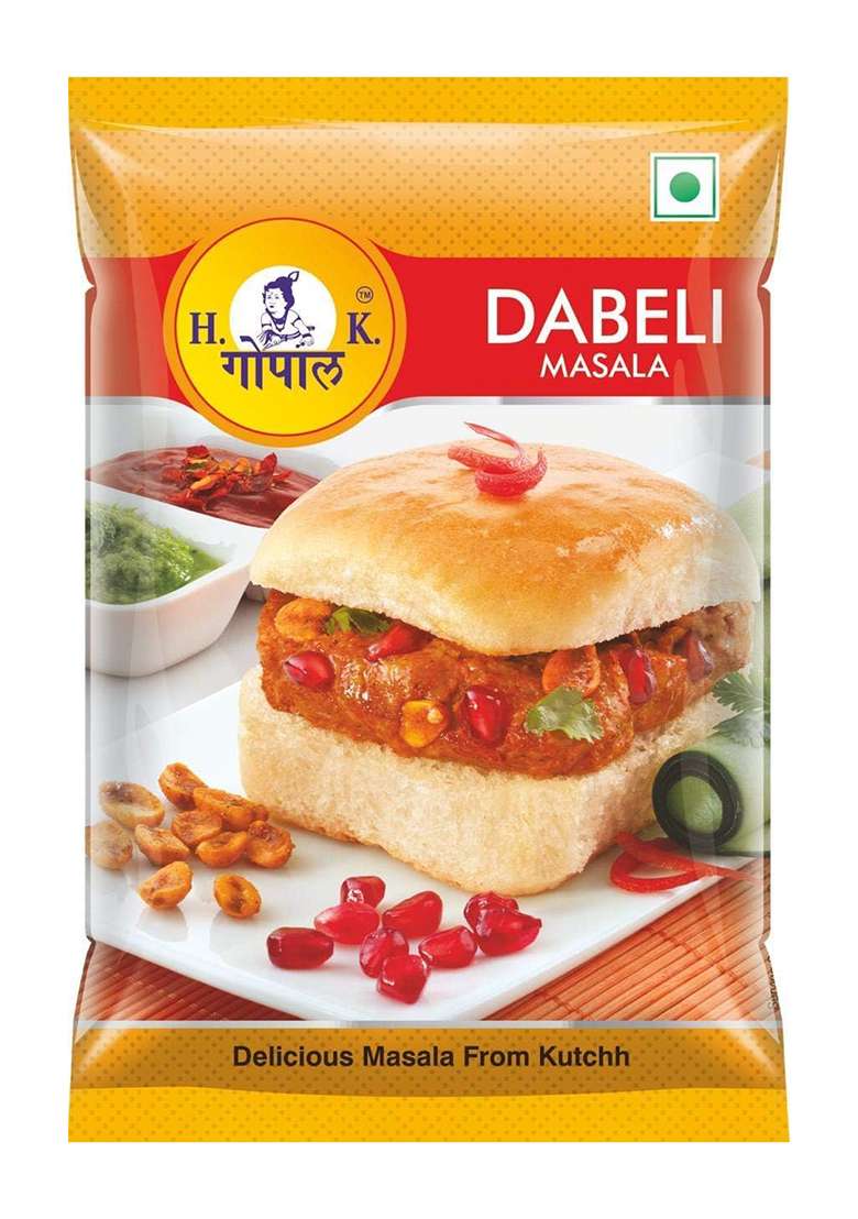 Gopal Gruh Udyog Hk Kutchhi Dabeli Masala Powder (Anjar-Kutchh)(250Gm X2), Garlic-Dabeli - Indya