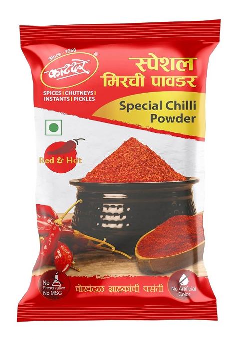 Katdare Special Chilly Powder 1Kg | Mirchi No Artificial Flavor And Preservative Authentic Taste Hot & Red (1 Kg)
