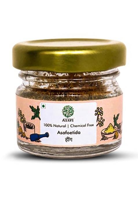 Asavi Handcrafted Hing I 100% Natural Unadulterated Aesafoetida Pack Of 1-10 Gm Glass Jar