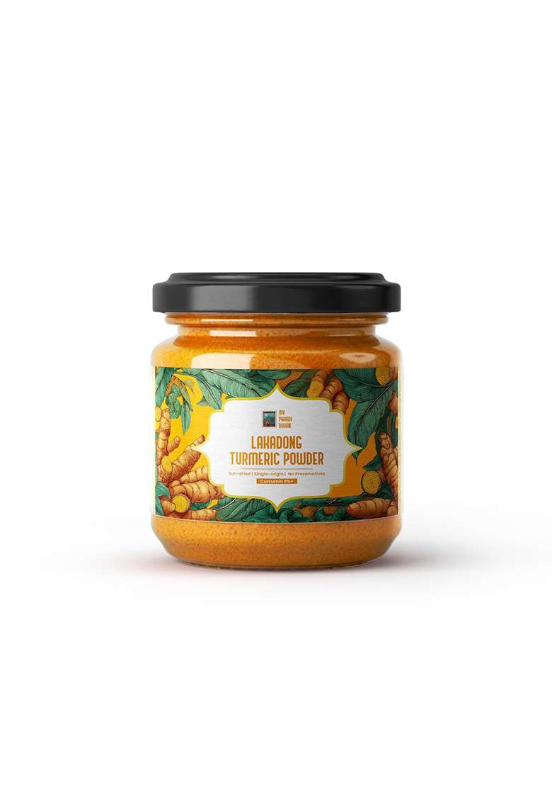 My Pahadi Dukan (Mpd) Lakadong Turmeric Powder 100G, Single-Origin, 8 10% Curcumin, Hand-Harvested & Sun-Dried, Pure Chemical-Free Haldi, Strong Aroma Deep Golden Color, Lab-Tested, From Meghalaya - Indya