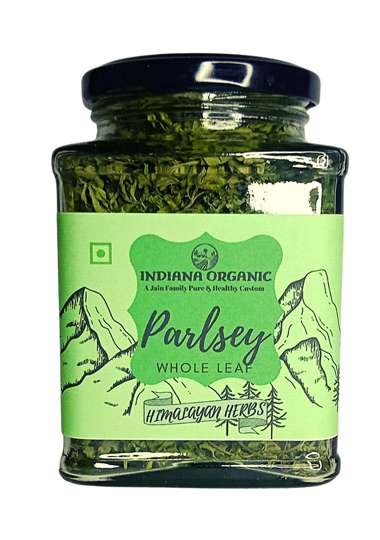 Indiana Organic Parsley Leaves Whole Dry, Himalayan Herbs, Highly Aromatic & Freshly Harvest