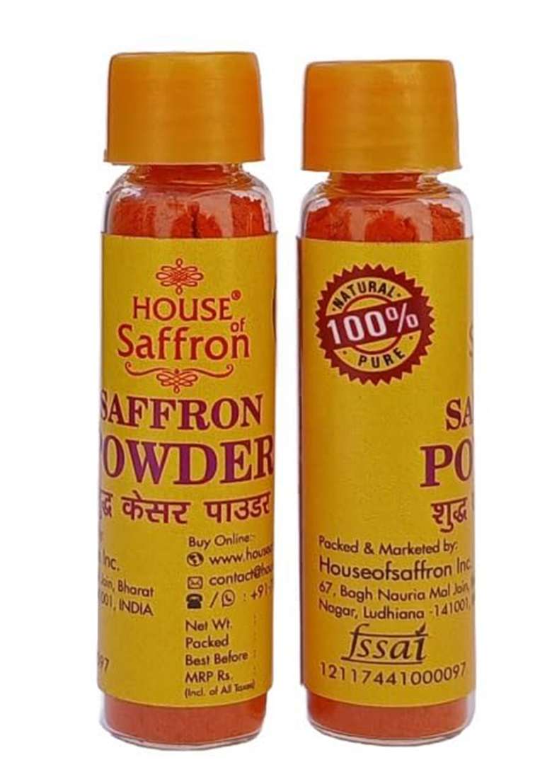 House Of Saffron 1Gram Original Powder For Milk, Cooking, Biryani, Tilak, Puja, Fair Skin, Health, Ayurvedic |Certified Iso Grade 1 Kesar (1 Gram,Saffron Powder) - Indya