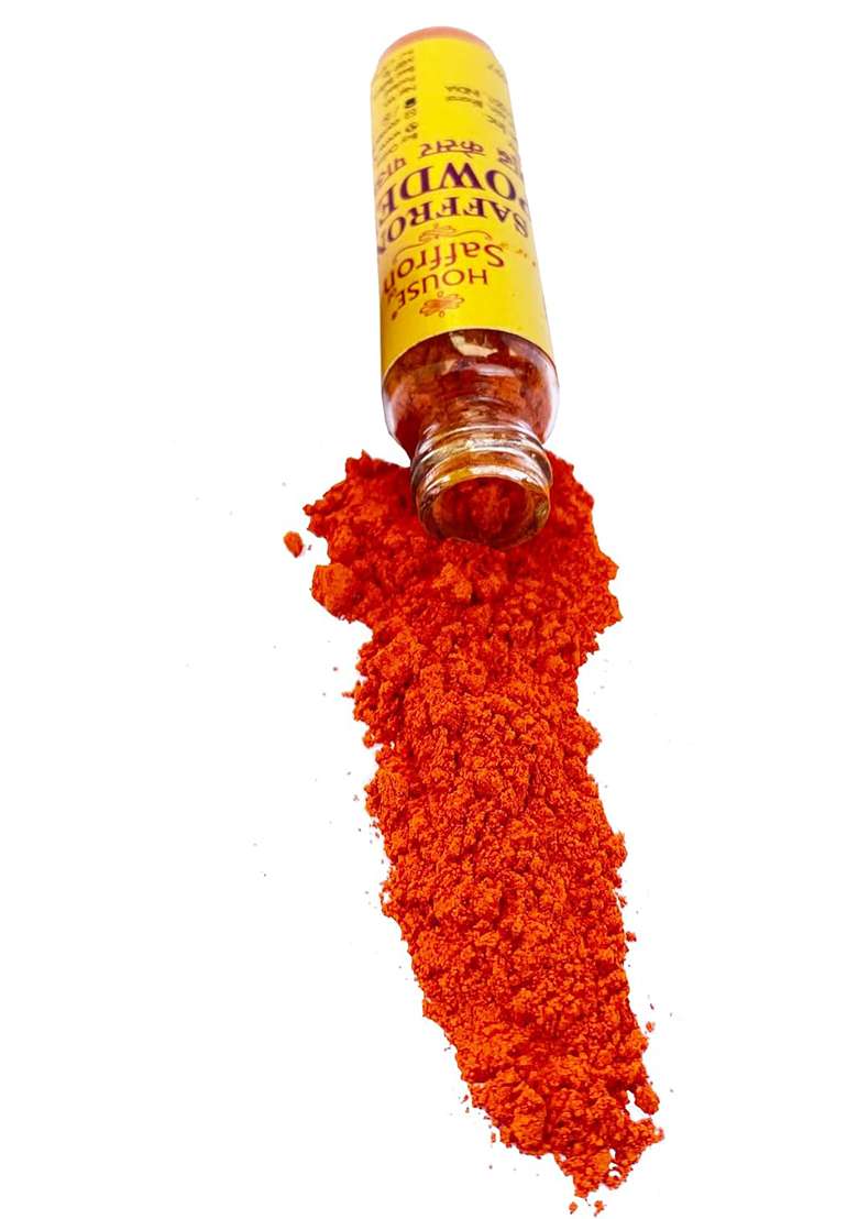 House Of Saffron 1Gram Original Powder For Milk, Cooking, Biryani, Tilak, Puja, Fair Skin, Health, Ayurvedic |Certified Iso Grade 1 Kesar (1 Gram,Saffron Powder) - Indya