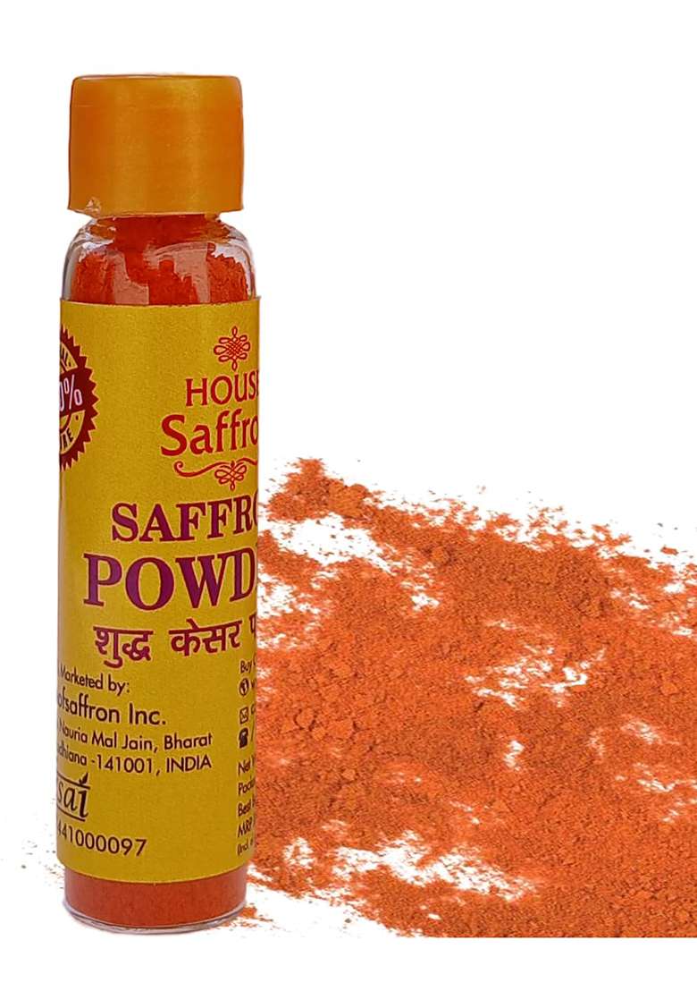 House Of Saffron 1Gram Original Powder For Milk, Cooking, Biryani, Tilak, Puja, Fair Skin, Health, Ayurvedic |Certified Iso Grade 1 Kesar (1 Gram,Saffron Powder) - Indya