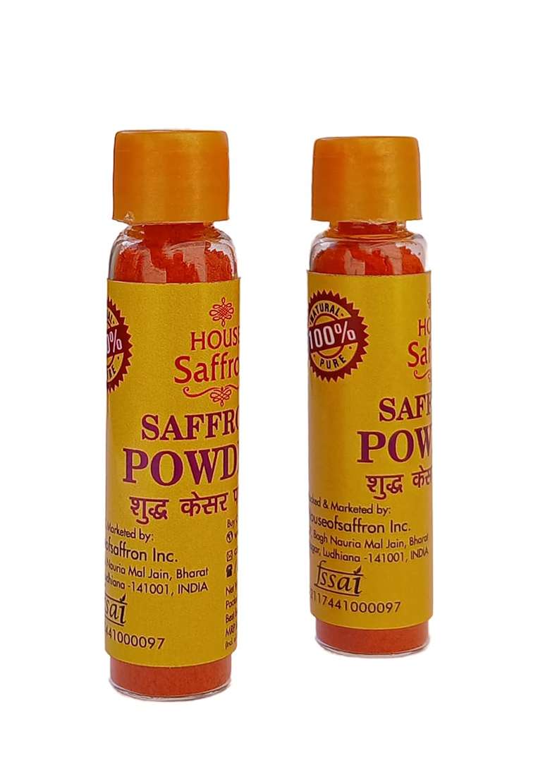 House Of Saffron 1Gram Original Powder For Milk, Cooking, Biryani, Tilak, Puja, Fair Skin, Health, Ayurvedic |Certified Iso Grade 1 Kesar (1 Gram,Saffron Powder) - Indya