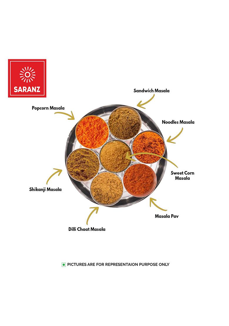 Saranz Mysore Dosa Masala Indian Spice Instant Perfect For Cooking, Ready To Use, No Added Colours, Powders And Masalas, Premium Artisanal Spices With Rich & Strong Flavour-100 Grams Sprinkler Jar