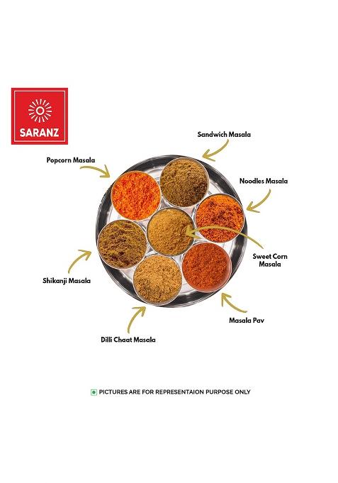 Saranz Mysore Dosa Masala Indian Spice Instant Perfect For Cooking, Ready To Use, No Added Colours, Powders And Masalas, Premium Artisanal Spices With Rich & Strong Flavour-100 Grams Sprinkler Jar
