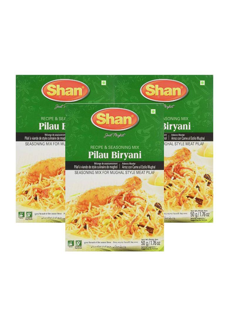 Shan Pilau Biryani Masala, 1.76 Oz 50 G, 3 Pack