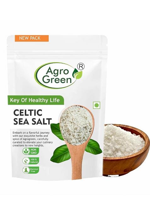 Agrogreen Organic Celtic Sea Salt Mineral Rich Salt, 100% Pure & Natural Hand Harvested Sel Gris, Best For Cooking
