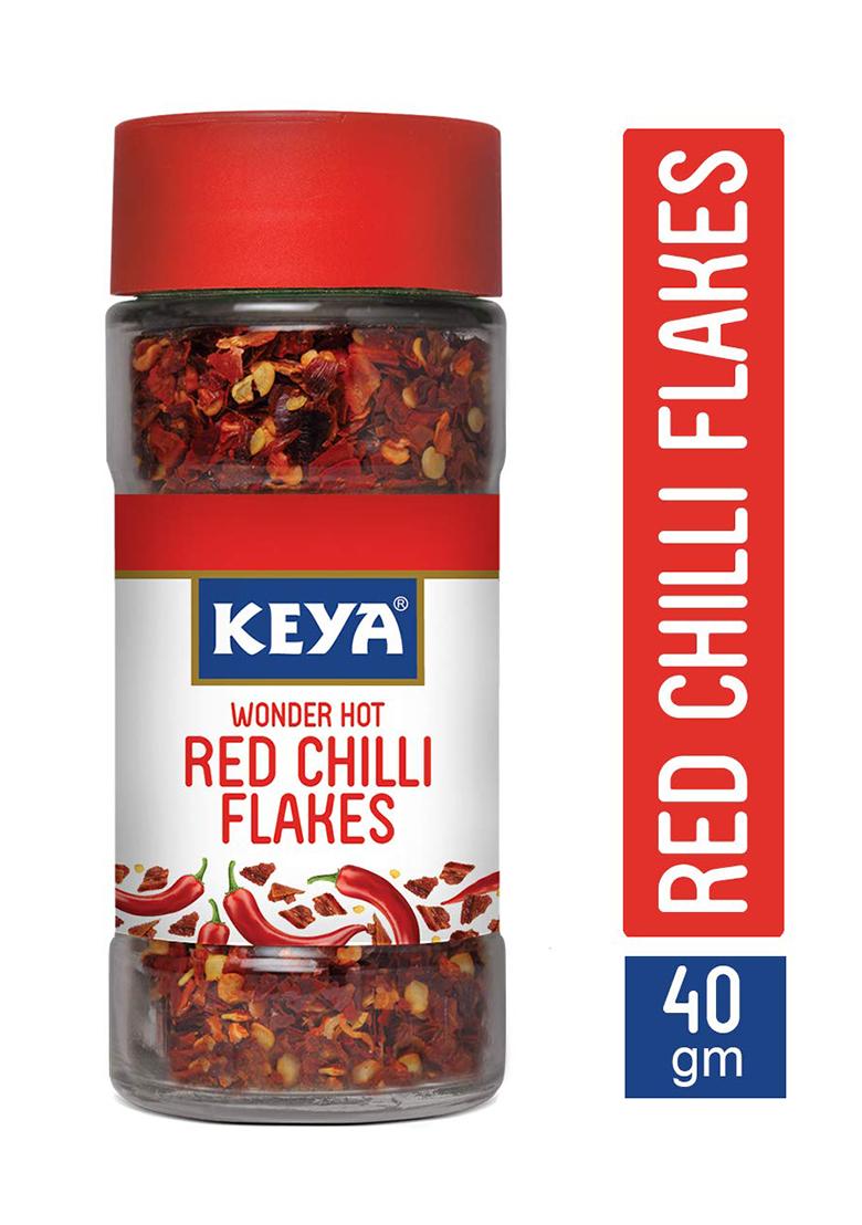 Keya Oregano(Freeze Dried), Pizza/Pasta Seasoning, Imported Herb Sprinkler 10Gm & Red Chilli Flakes, Dry Flakes Seasonings, Aromatic Spicy Dried Pizza Pasta Seasoning 40Gm
