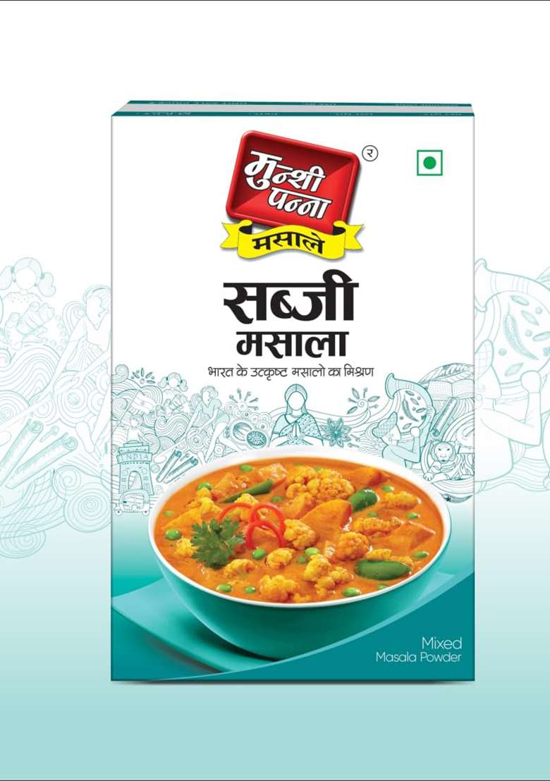 Munshi Panna Brand-Fresh & Special Sabji Masala Powder | Easy To Cook Spice Mix -100G Pack Of 2 - Indya