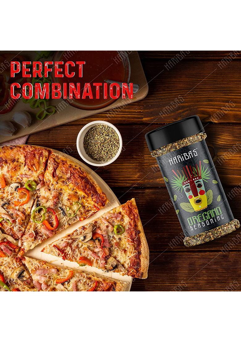 Haribas Dry Oregano Flakes Seasonings 100Grms, Aromatic Spicy Dried Pizza Pasta Seasoning