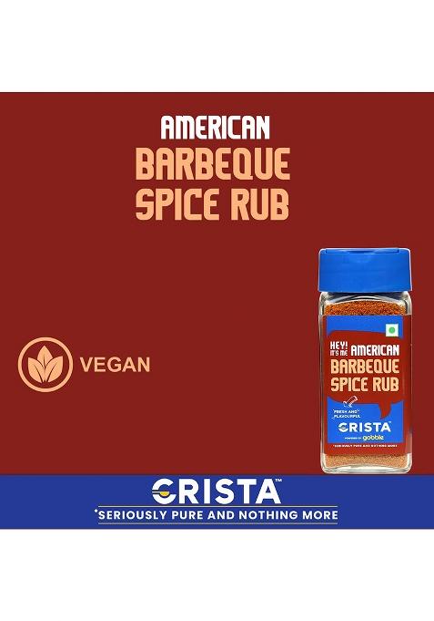 Crista American Barbeque Spice Rub | International Spices Blend Bbq Seasoning For Vegetables & Paneer Zero Added Colours, Fillers, Additives Preservatives 50 Gms