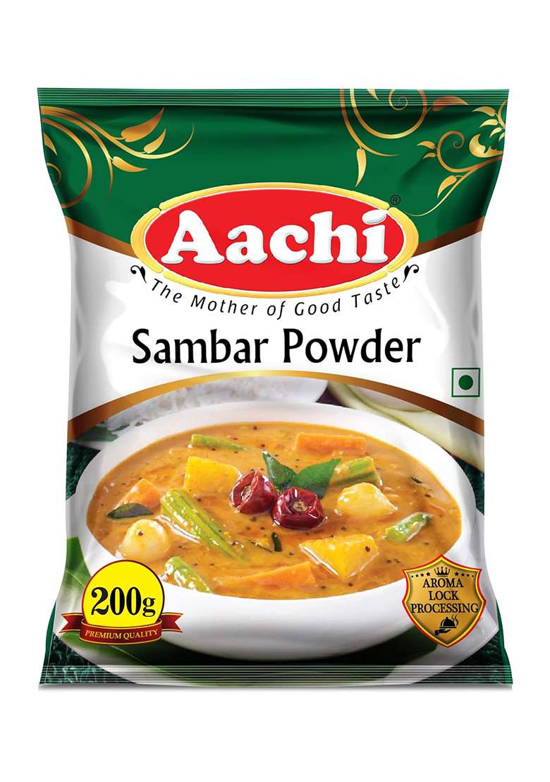 Aachi Sambar Powder Pouch, 200 G - Indya