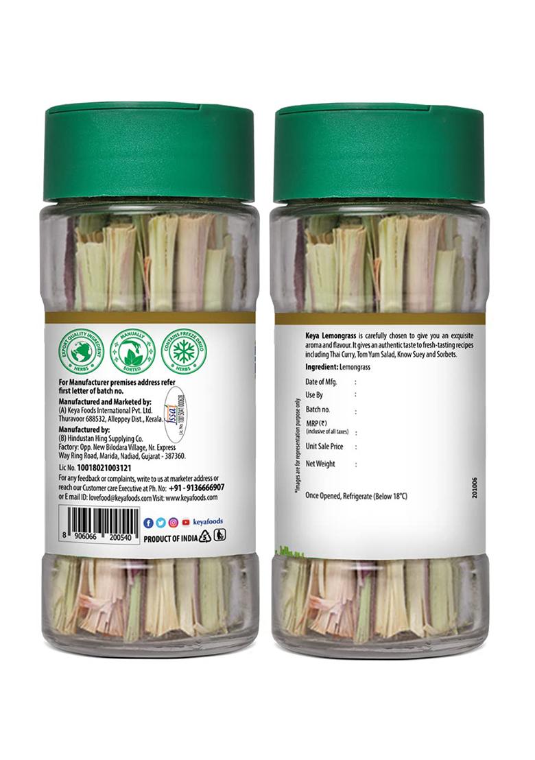 Keya Lemongrass | Seasoning For Meats, Soups, Sauces, And Vegetables Rich In Antioxidants & Supports Digestion No Artificial Flavours Or Colours 10G