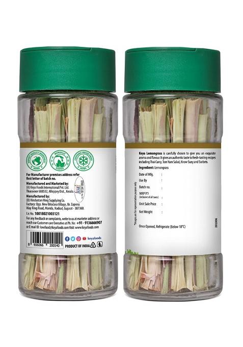 Keya Lemongrass | Seasoning For Meats, Soups, Sauces, And Vegetables Rich In Antioxidants & Supports Digestion No Artificial Flavours Or Colours 10G