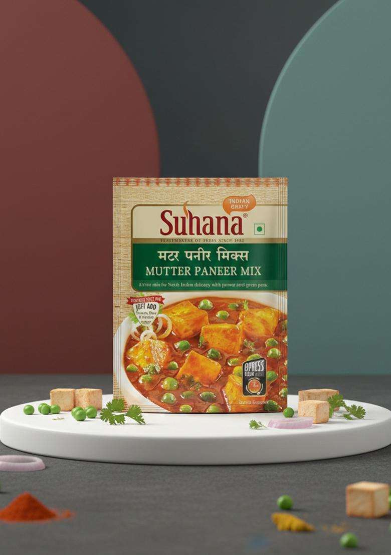 Suhana Mutter Paneer Spice Mix 50G Pouch - Pack Of 6 - Indya
