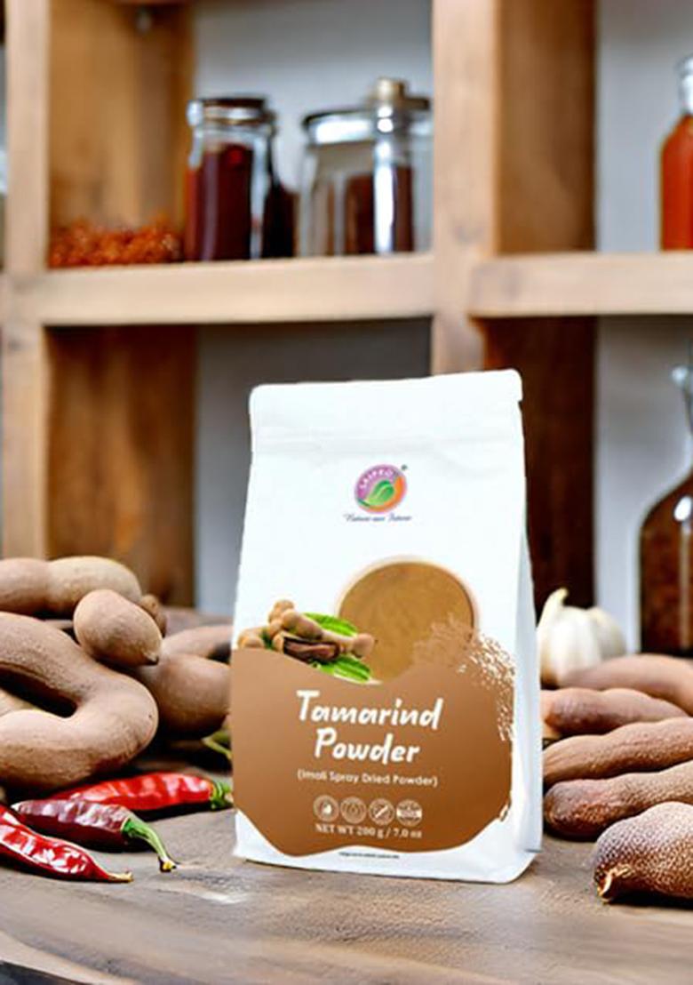 Saipro Nature Our Future Tamarind Powder Dry (Emali Powder) 200 G, Seedles Free Flowing Ready To Use For Paste Popz Imli Pop Jaggery Tangy Emali Candy, Lollipop, Digestive Chutney| Pulp| Chaat| Sauce, 100% Clean Fresh, All Natural, No Preservatives, Sugar