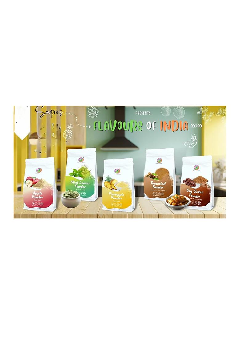 Saipro Nature Our Future Tamarind Powder Dry (Emali Powder) 200 G, Seedles Free Flowing Ready To Use For Paste Popz Imli Pop Jaggery Tangy Emali Candy, Lollipop, Digestive Chutney| Pulp| Chaat| Sauce, 100% Clean Fresh, All Natural, No Preservatives, Sugar