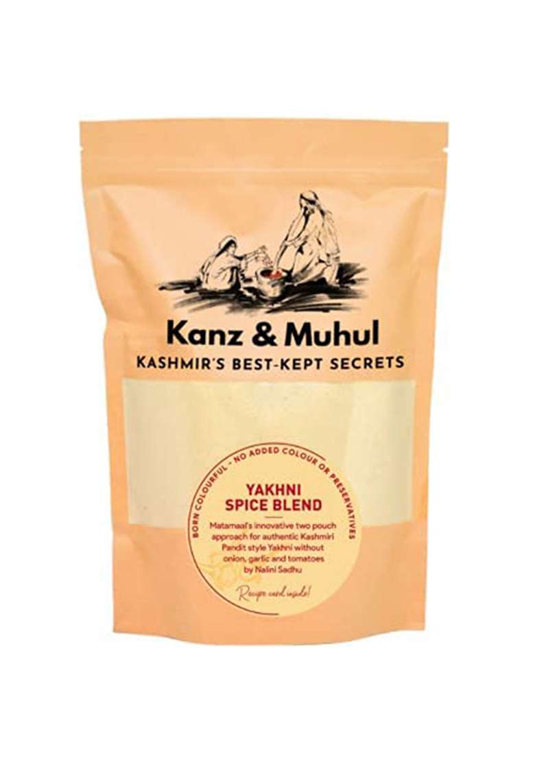 Kanz & Muhul Easy To Cook Kashmiri Yakhni Pulao Masala Spice Curry Mix (80 Gm), Ready Exotic Blend, Delicious, Flavourful Aromatic Chicken / Mutton Fir 1 Kg Use - Indya