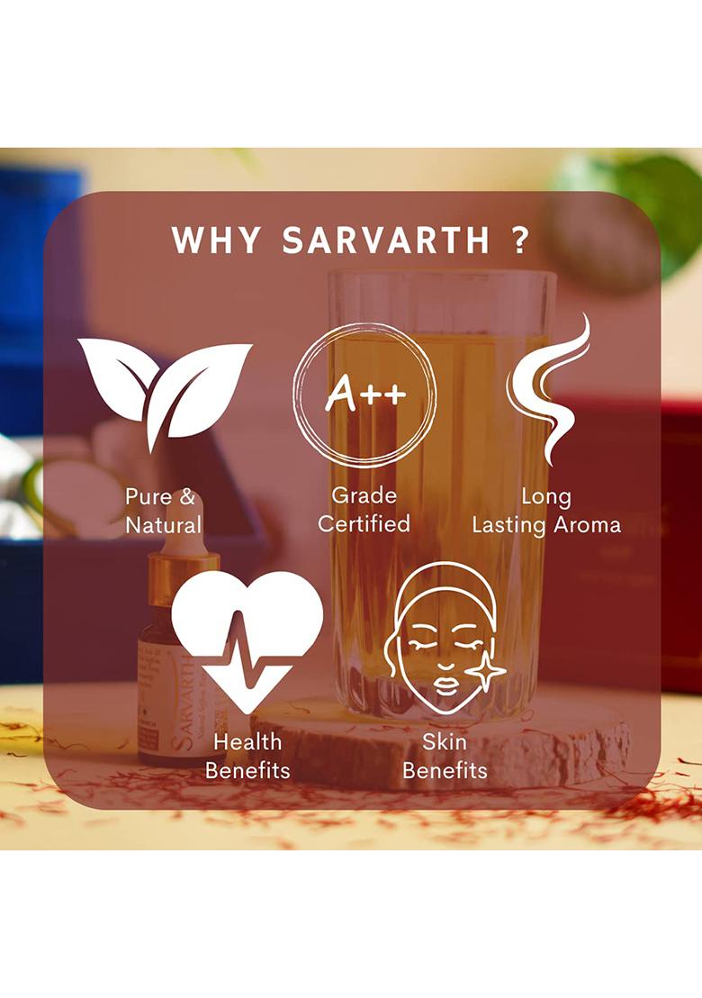 Sarvarth Finest A++ Grade 100% Pure Natural Saffron/Kesar Extract For Food/Cuisine Skin Care And Improved Health | Liquid Kesar Pooja & Gifting (5 Gram)