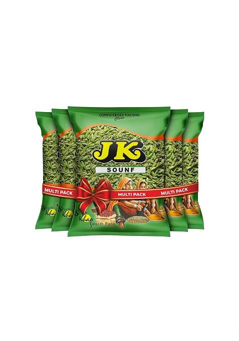 Jk Sounf, 100 Gram | Flavorful Fennel Seeds Variyali 100% Natural Sabut Saunf Whole Indian Spices Cooking & Freshening (Pack Of 5)