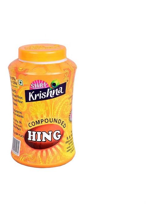 Shri Krishna Hing Compounded Asafoetida Powder-220 Gm|Agmark Certified 100% Natural Strong Hathras Heeng