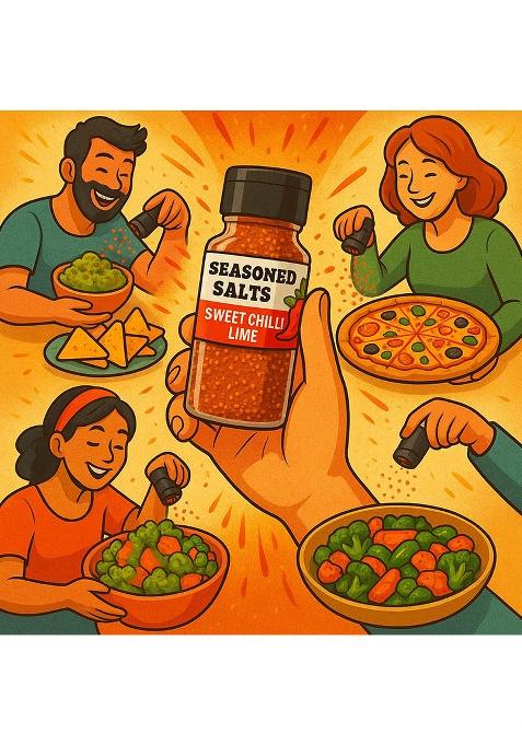 Carpe Victus Sweet Chilli Lime Gourmet Zing Salt 100G|A Vibrant Fusion Of Heat And Citrus Zest, Crafted For Flavor Seekers. Perfect Adding A Tangy, Spicy Kick To Any Dish|