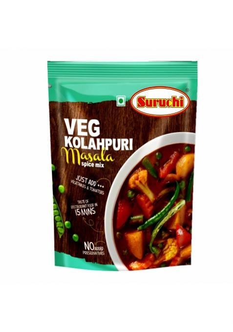 Suruchi Veg Kolhapuri Masala - 50G, Authentic Maharastra Cuisine, Natural Aromatic Spice Blend For Perfect Taste, No Artificial Colors (Pack Of 1)