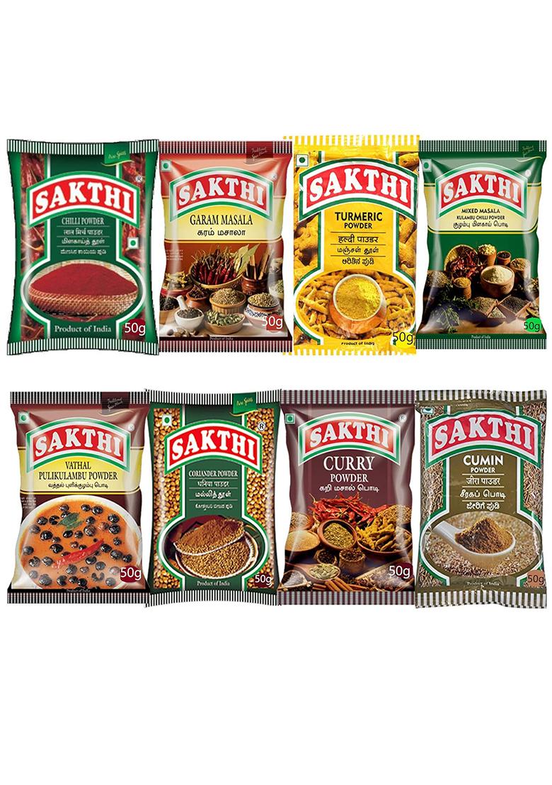 Sakthi Masala Veg Combo Pack- Pack Of 8 Different Varieties