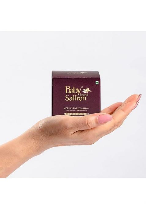 Baby Brand Saffron World'S Finest Kashmiri Mongra Saffron/Kesar (A++++ Quality) For Delicious Sweets, Pregnant Women, Skin Care (1 Gm)