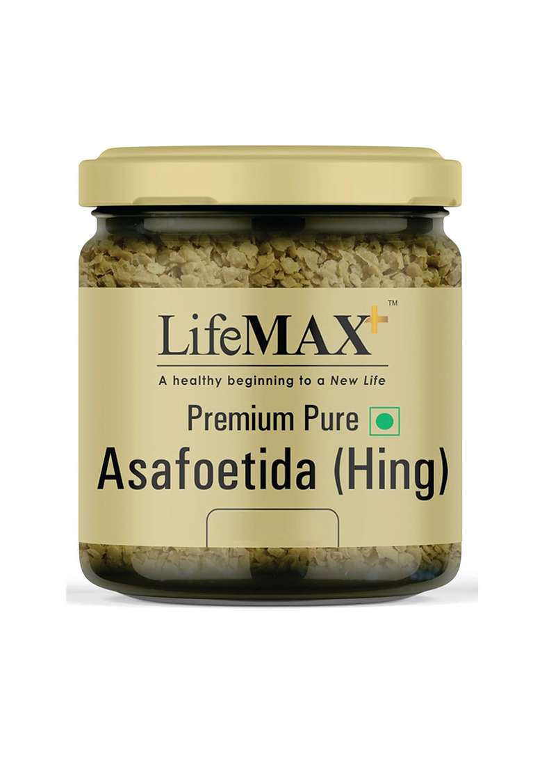 Life Max+ Pure & Premium Strong Hing | Asafoetida Hand Pounded Kadak Heeng Tadka Non-Compound Solid Crystal Natural Gluten Free Glass Jar Packaging (5 Gram) - Indya