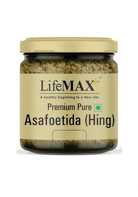 Life Max+ Pure & Premium Strong Hing | Asafoetida Hand Pounded Kadak Heeng Tadka Non-Compound Solid Crystal Natural Gluten Free Glass Jar Packaging (5 Gram)