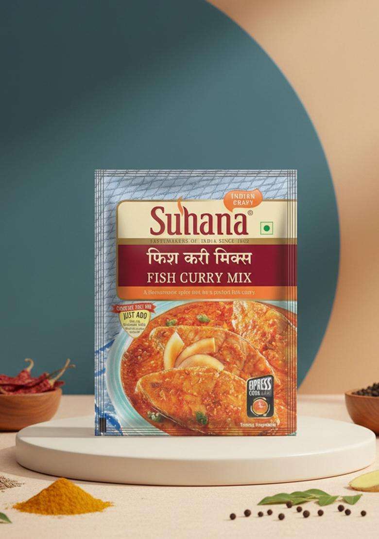 Suhana Fish Curry Spice Mix 50G - Pack Of 3 - Indya