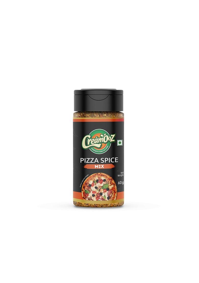 Creamooz Pizza Spice Mix 60G (Pack Of 1), Aromatic & Natural Herb Blend Seasoning For Pizza, Pasta, Garlic Bread More, Enhancing Flavor