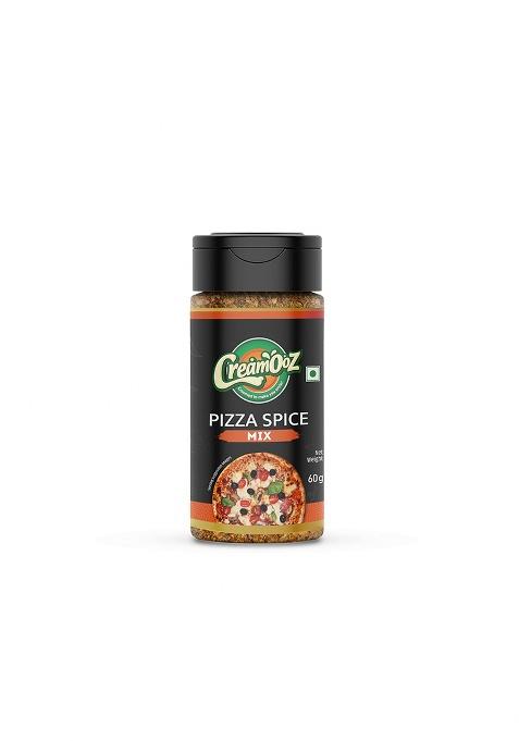 Creamooz Pizza Spice Mix 60G (Pack Of 1), Aromatic & Natural Herb Blend Seasoning For Pizza, Pasta, Garlic Bread More, Enhancing Flavor