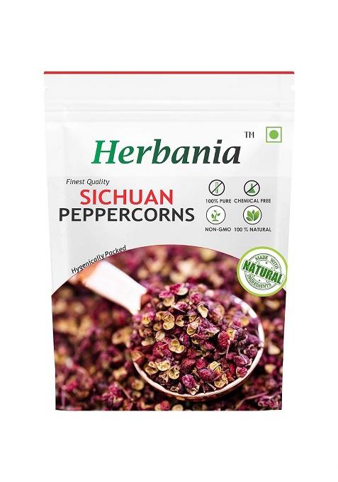 Herbania Premium Sichuan Peppercorn | Authentic Aromatic Chinese Spice For Numbing Flavor 100% Natural & Handpicked Quality (50 Gm)