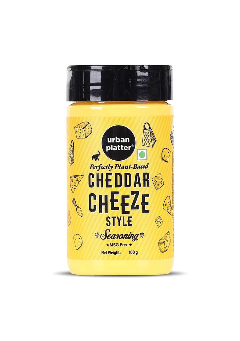 Urban Platter Cheddar Cheese Style Seasoning, 100G (Perfectly Plant-Based | Ideal For Pop Corn, Fries, Pasta, And More) - Indya