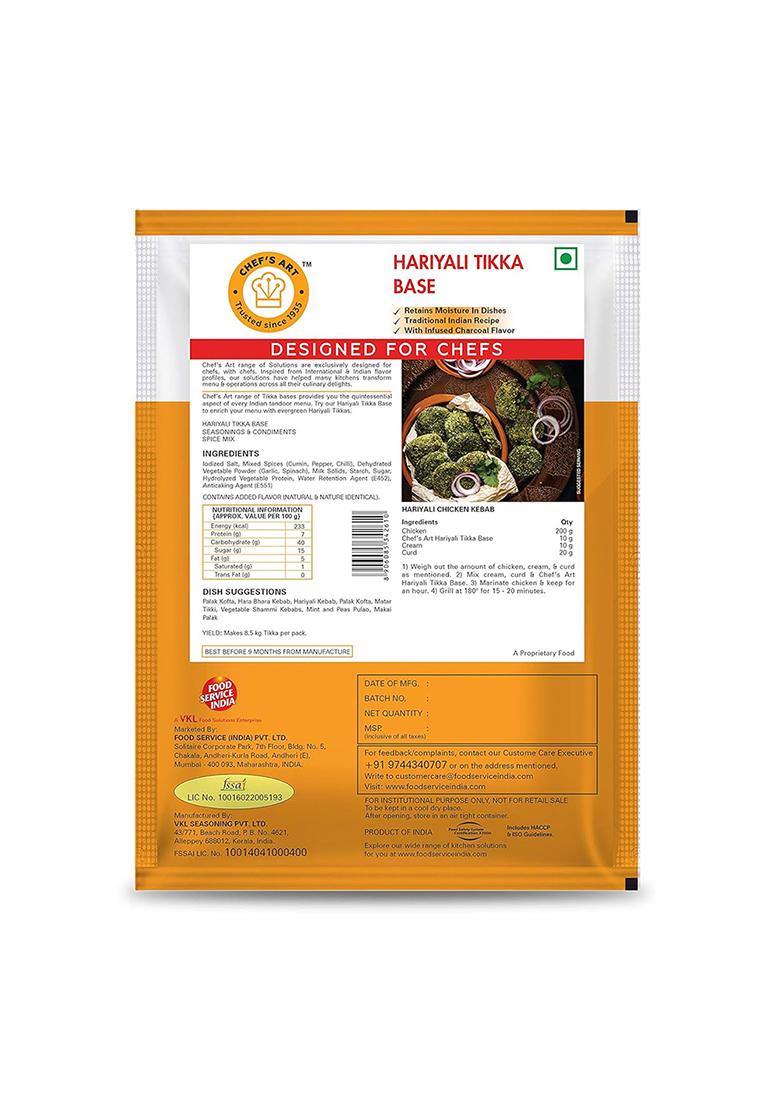 Food Service India Chef'S Art Hariyali Tikka Base, -500 Gm