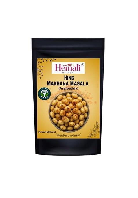Hemali Masala Flavour Makhana Powder | Pudina (Mint), Garlic, Peri Peri, Chilly, Chat Patta, Hing (Asafoetida) Fox Nuts 300G Authentic Taste No Preservatives & Artificial Flavours Pack Of 6