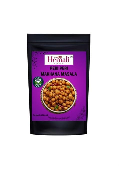 Hemali Masala Flavour Makhana Powder | Pudina (Mint), Garlic, Peri Peri, Chilly, Chat Patta, Hing (Asafoetida) Fox Nuts 300G Authentic Taste No Preservatives & Artificial Flavours Pack Of 6
