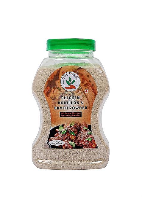 Nourcery Chicken Bouillon & Broth Powder, 800Gm (All In One Seasoning Powder)