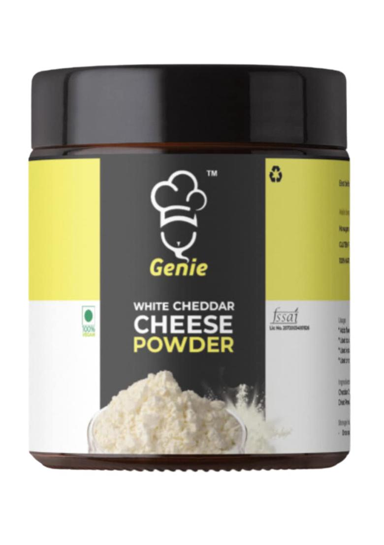 Genie Food Group Cheddar Cheese Powder|Best For Pop-Corn|Pizza|Pasta|French Fries To Add The Delicious Taste,100 Gram