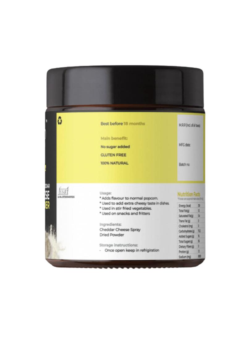 Genie Food Group Cheddar Cheese Powder|Best For Pop-Corn|Pizza|Pasta|French Fries To Add The Delicious Taste,100 Gram